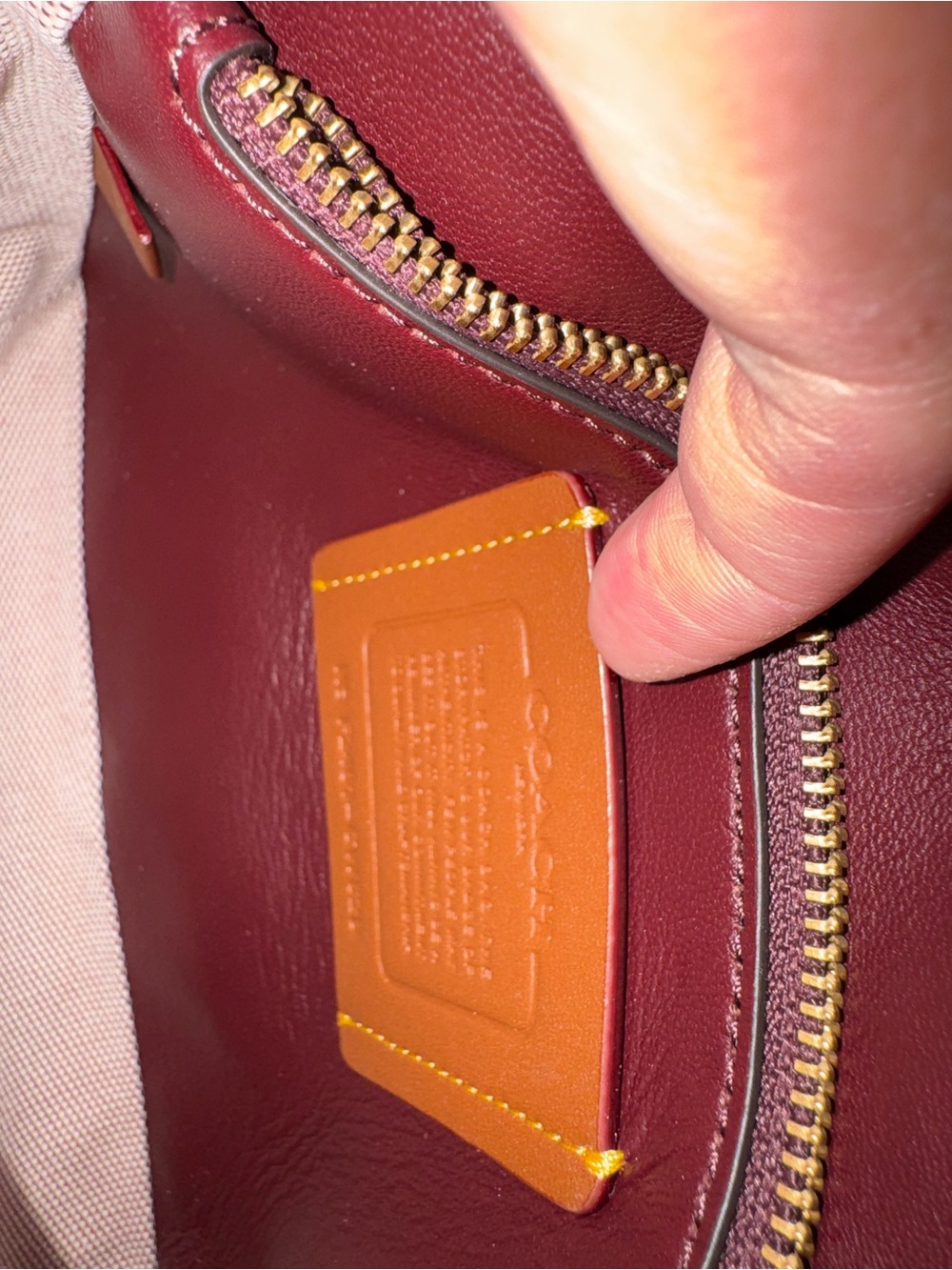 Coach Times Square Tabby in Merlot CW629 - Picture 5 of 9